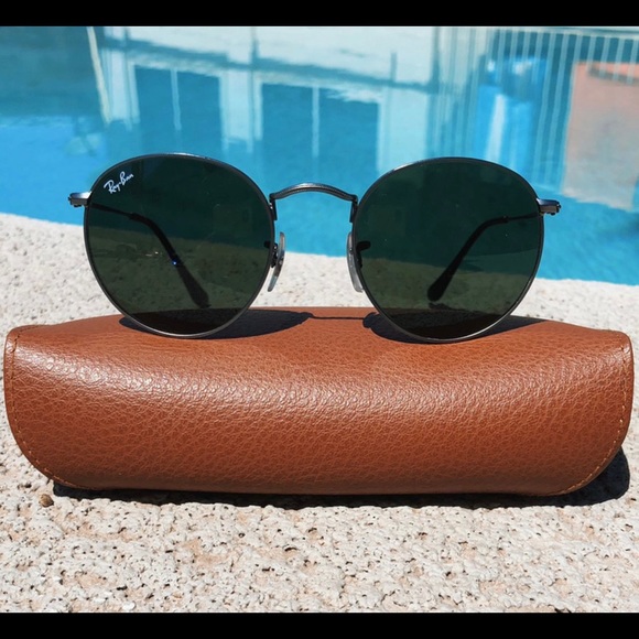 Rayban round metal.grey and black - Picture 2 of 2